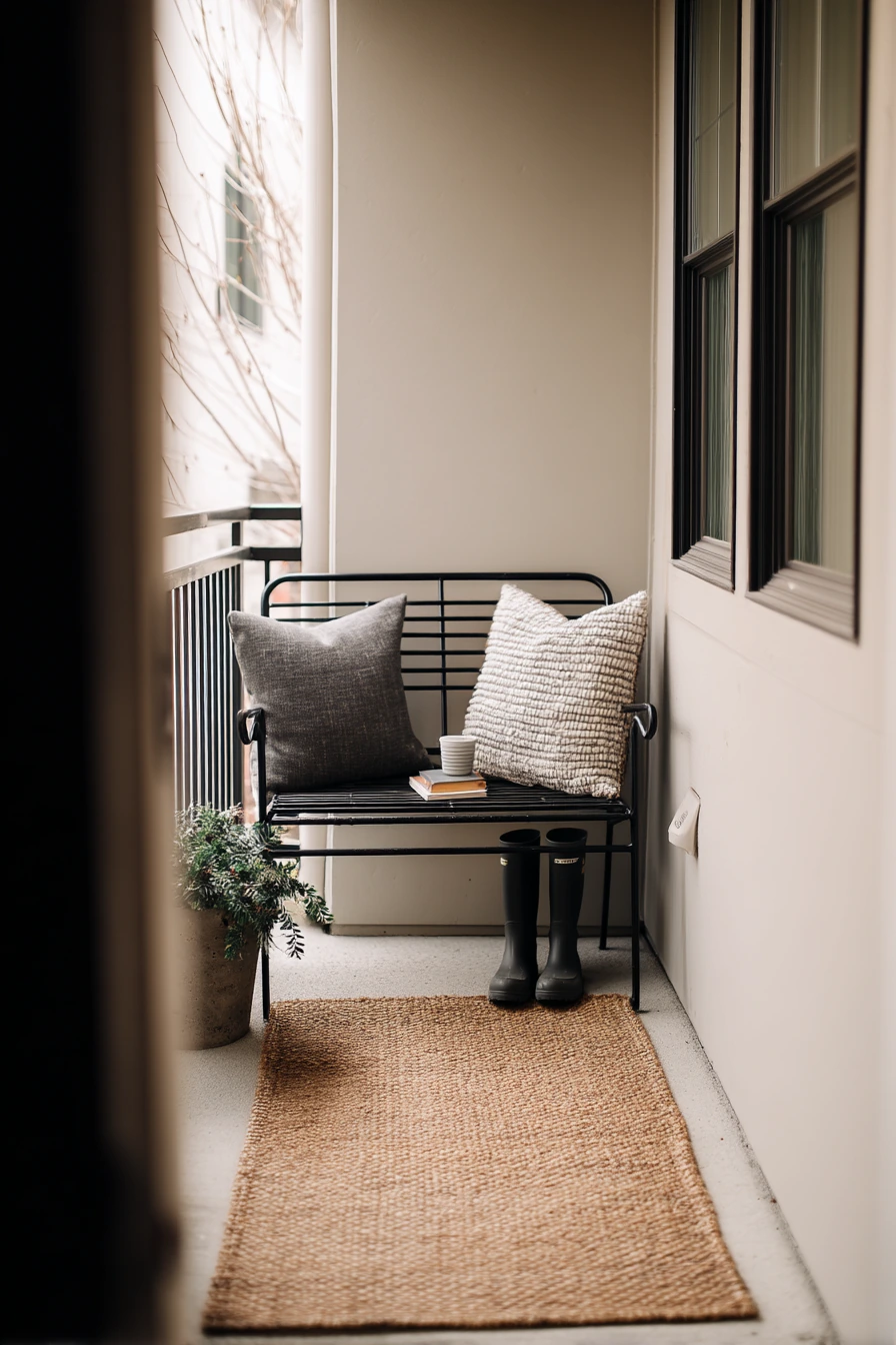 Small Porch Swing for a Narrow Entry