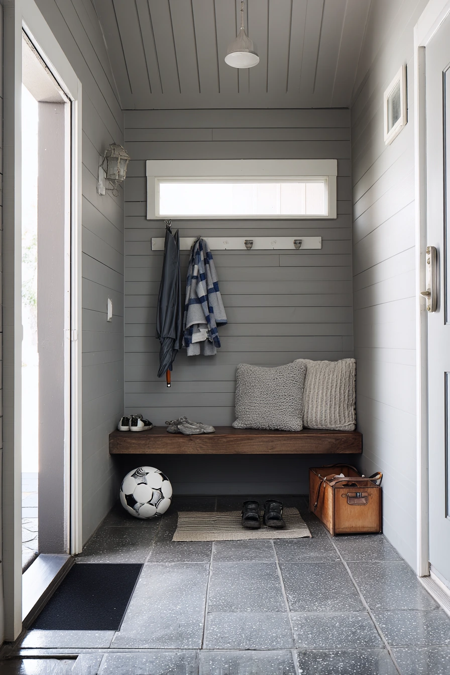 Cozy Rainy Porch with Slip-Resistant Tile