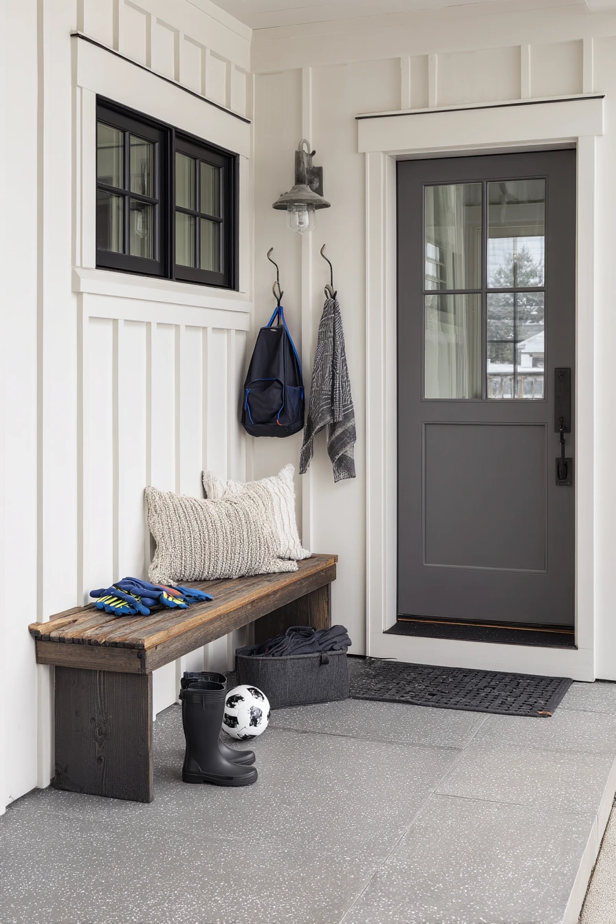 Cozy Rainy Porch with Slip-Resistant Tile