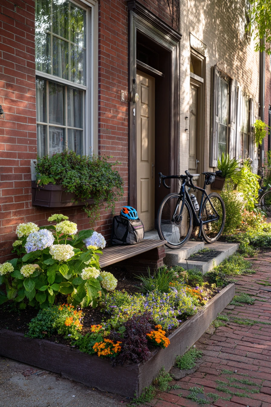Small-Space Entry Bed for a Narrow Urban Yard