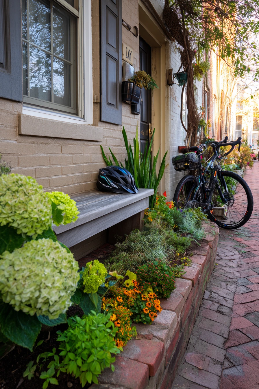 Small-Space Entry Bed for a Narrow Urban Yard