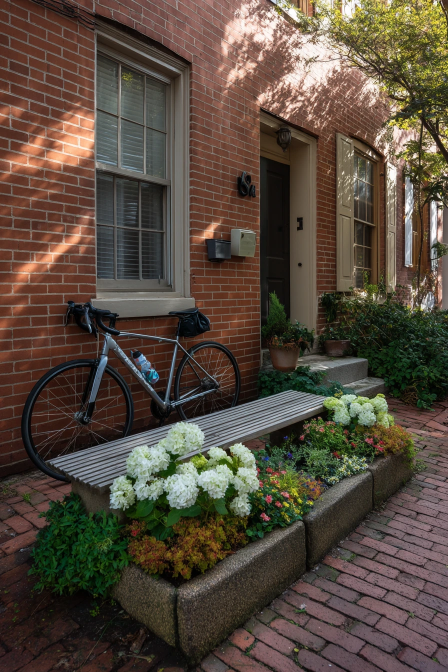 Small-Space Entry Bed for a Narrow Urban Yard