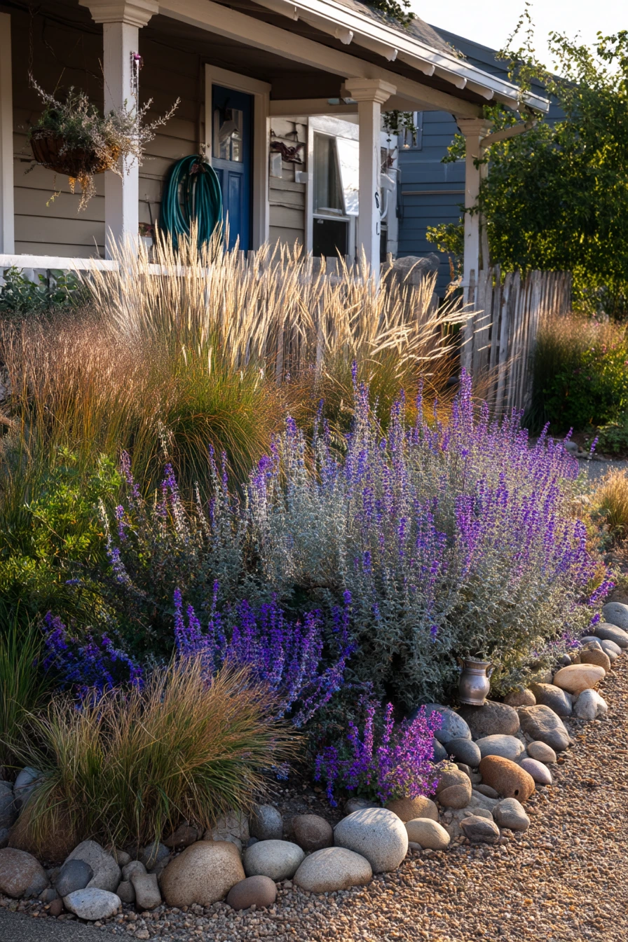 Low-Maintenance Bed for a Busy Corner Lot