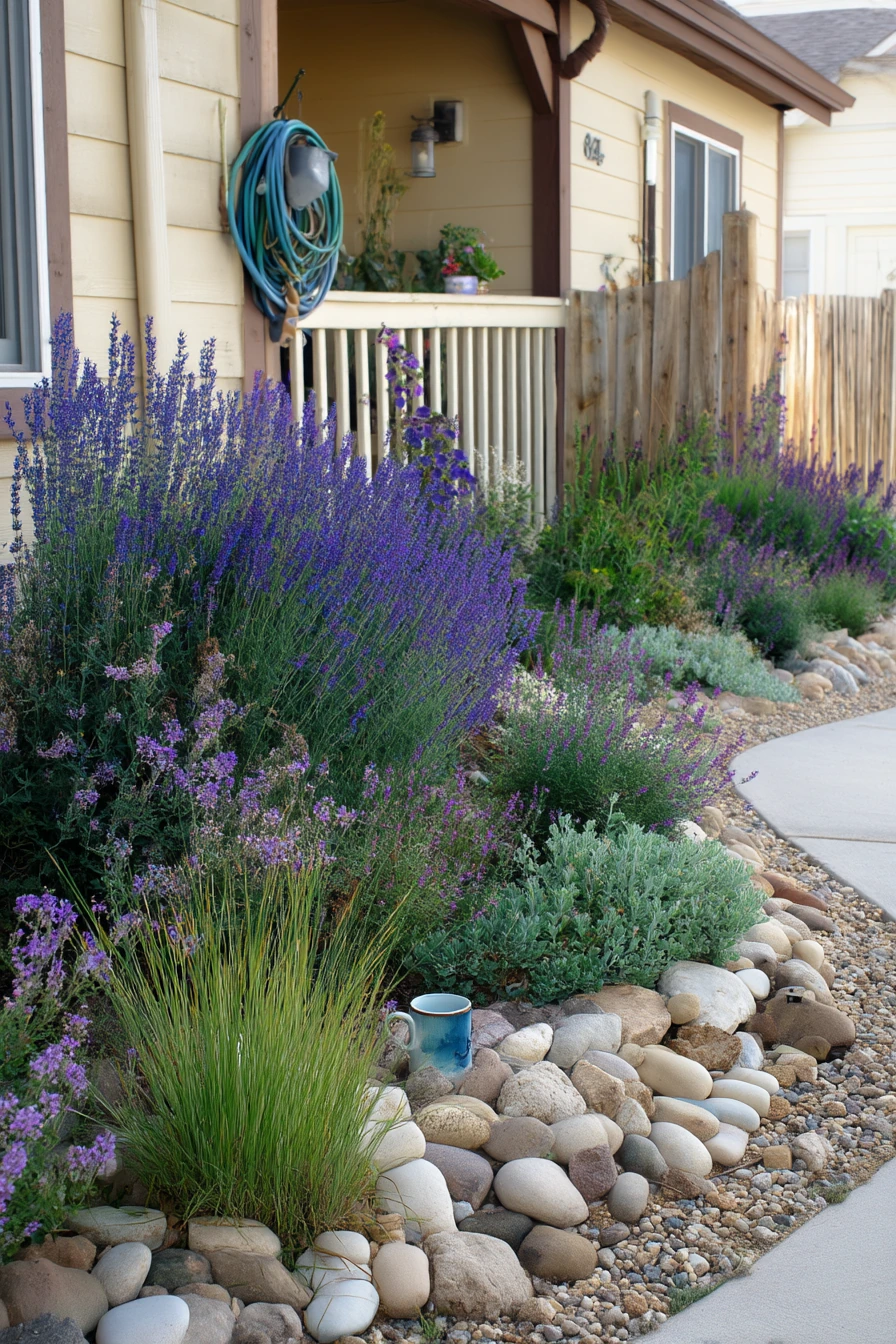 Low-Maintenance Bed for a Busy Corner Lot
