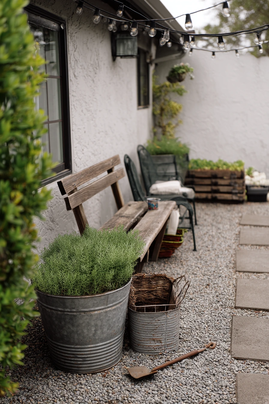 Budget Gravel Patio Nook