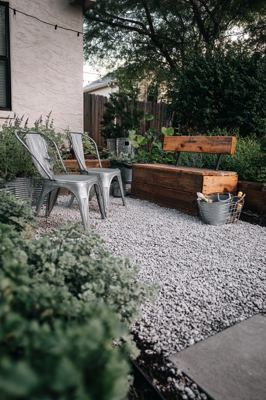 Budget Gravel Patio Nook