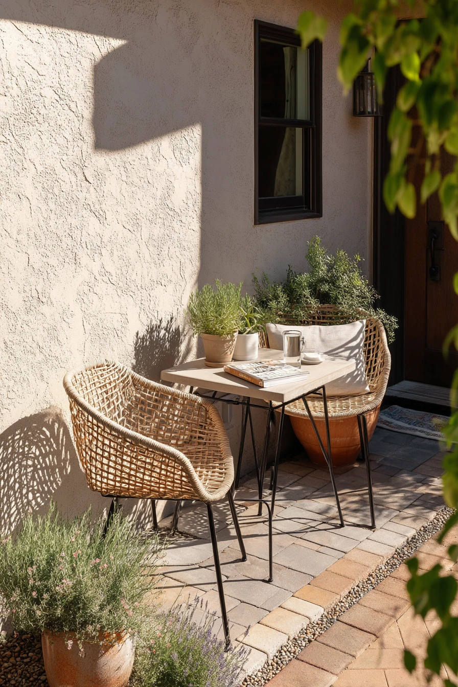 Small Front Yard Chat Patio