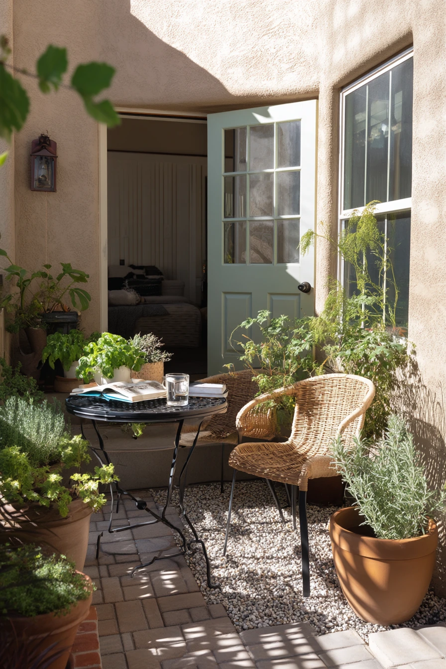 Small Front Yard Chat Patio