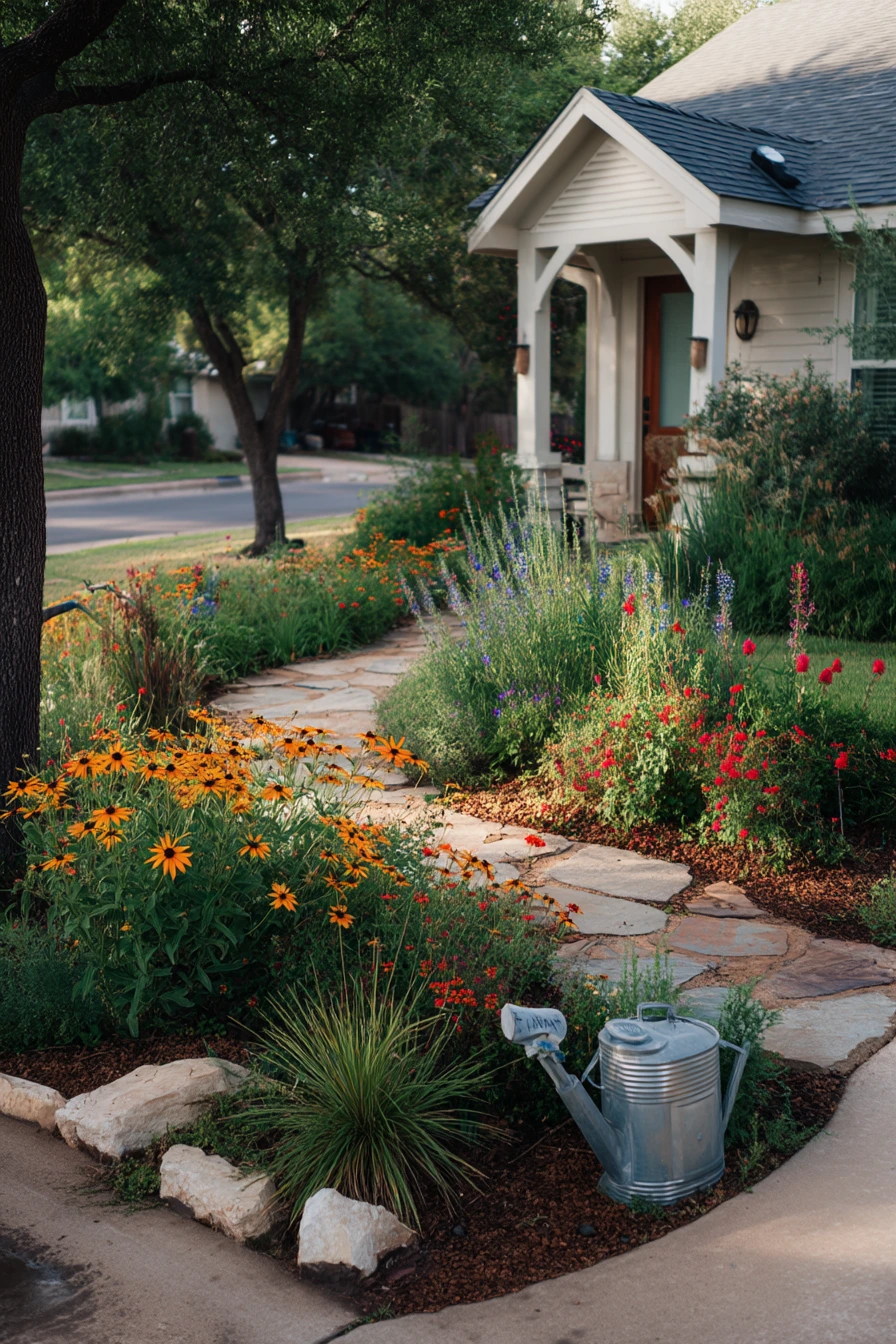 front yard texas flower bed ideas