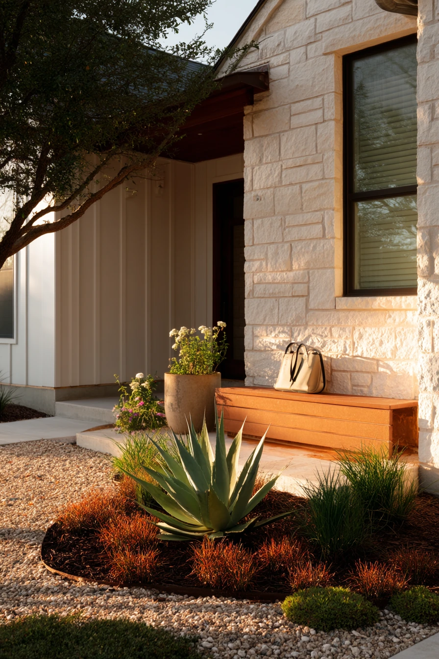 Desert-Modern Texas Front Bed