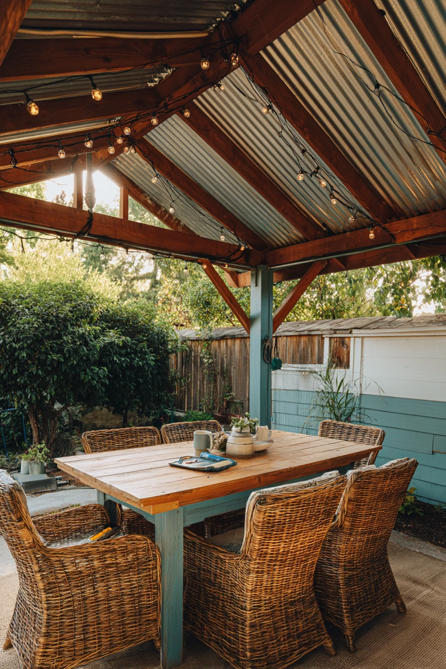 3. Budget-Friendly DIY Gable Patio Roof Makeover