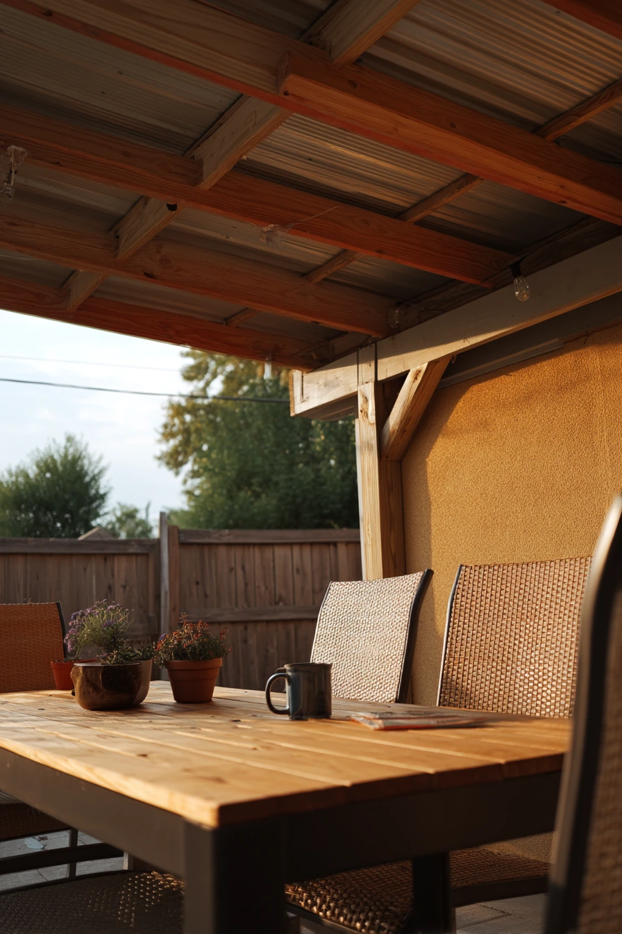 3. Budget-Friendly DIY Gable Patio Roof Makeover