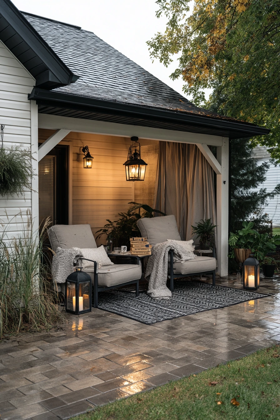 4. Rainy-Day Outdoor Living Under a Gable Roof