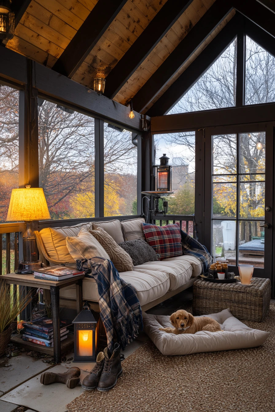 10. Four-Season Gable Roof Patio for All-Weather Living