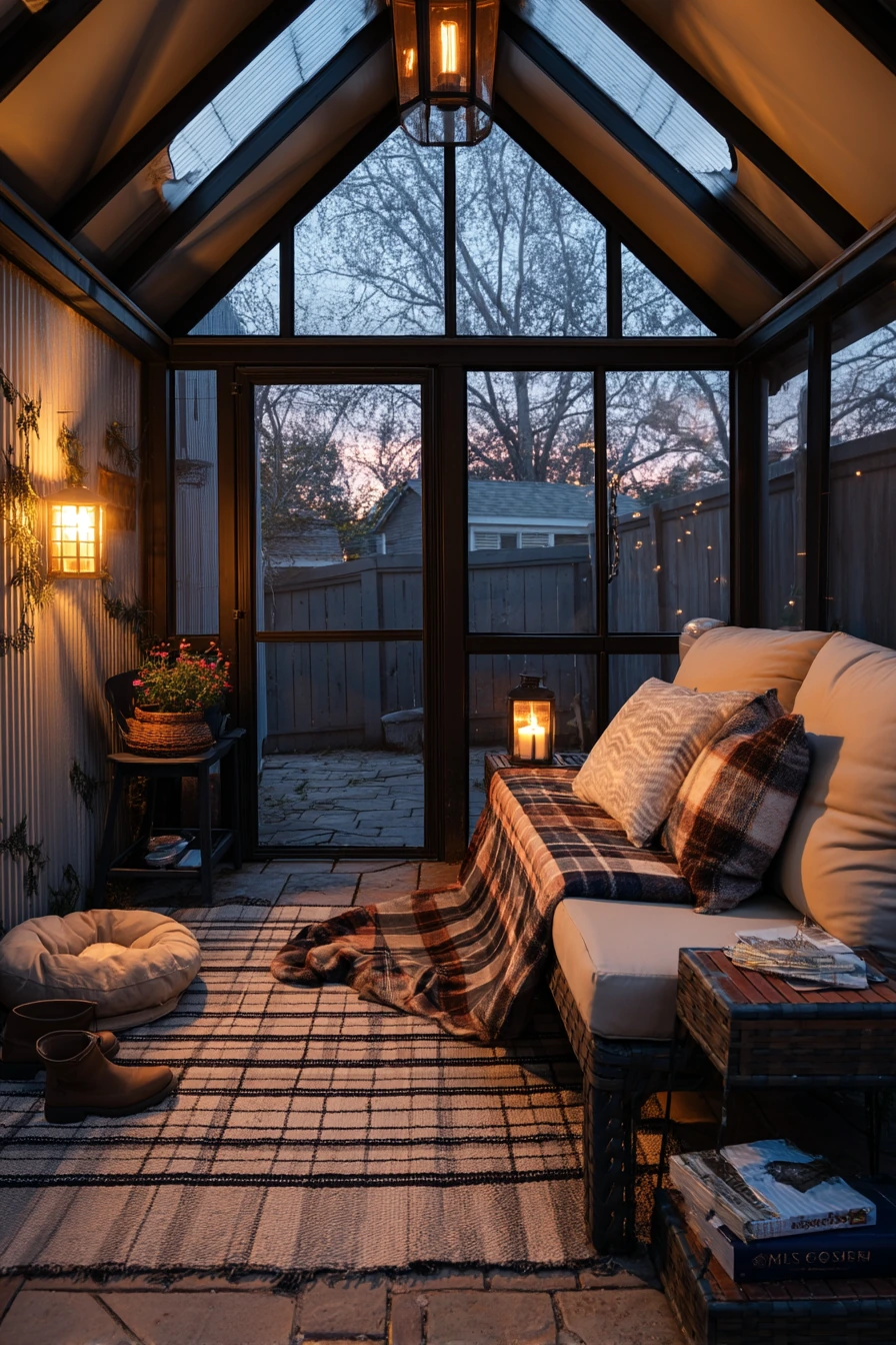 10. Four-Season Gable Roof Patio for All-Weather Living