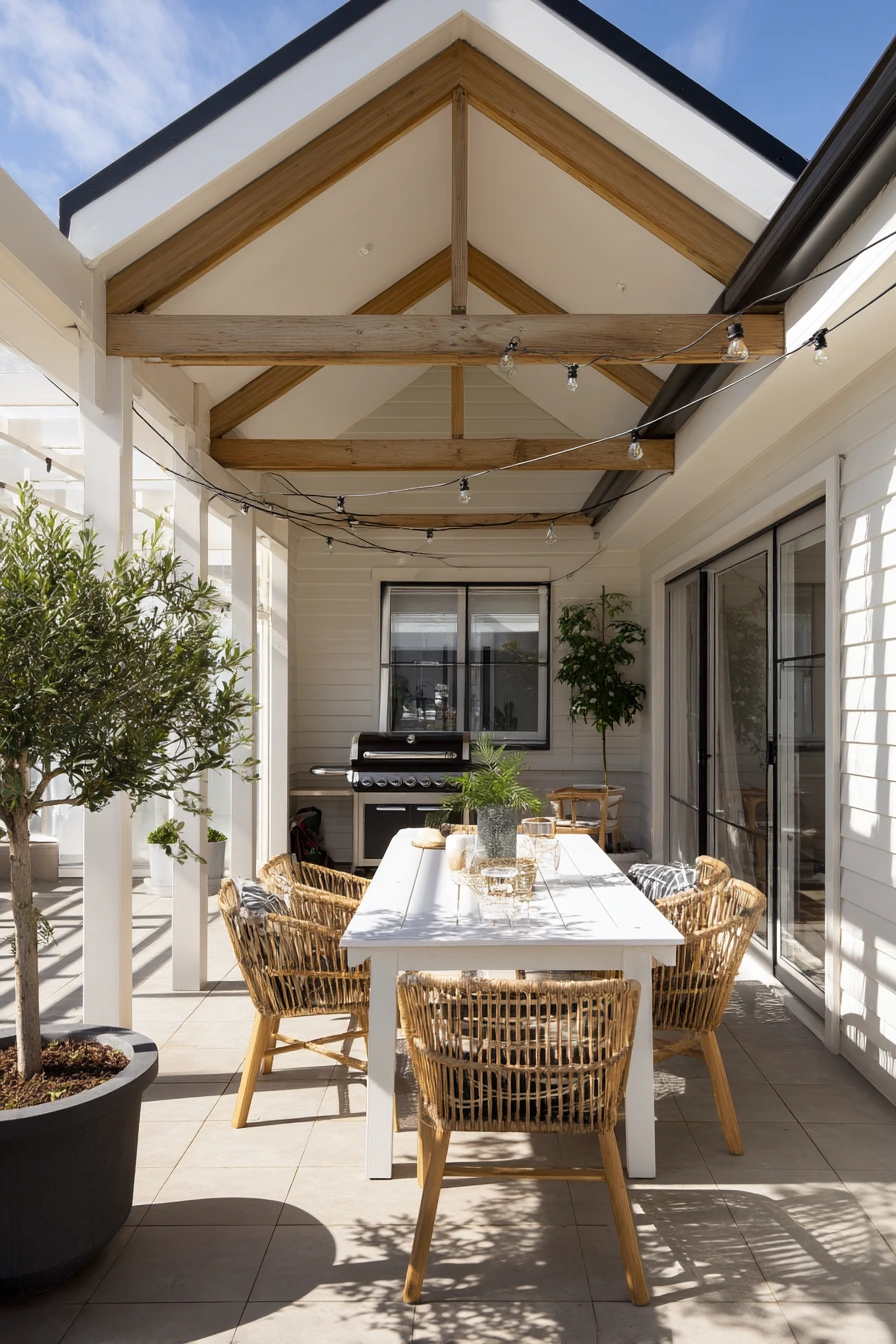1. Covered Family Patio with Simple Gable Roof