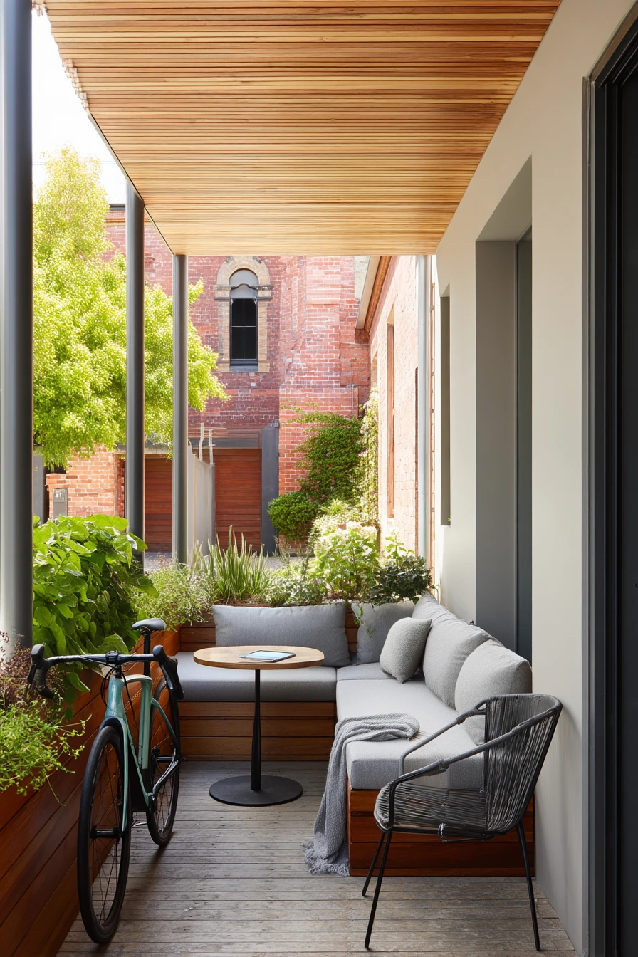 2. Small Courtyard Gable Roof for an Urban Home