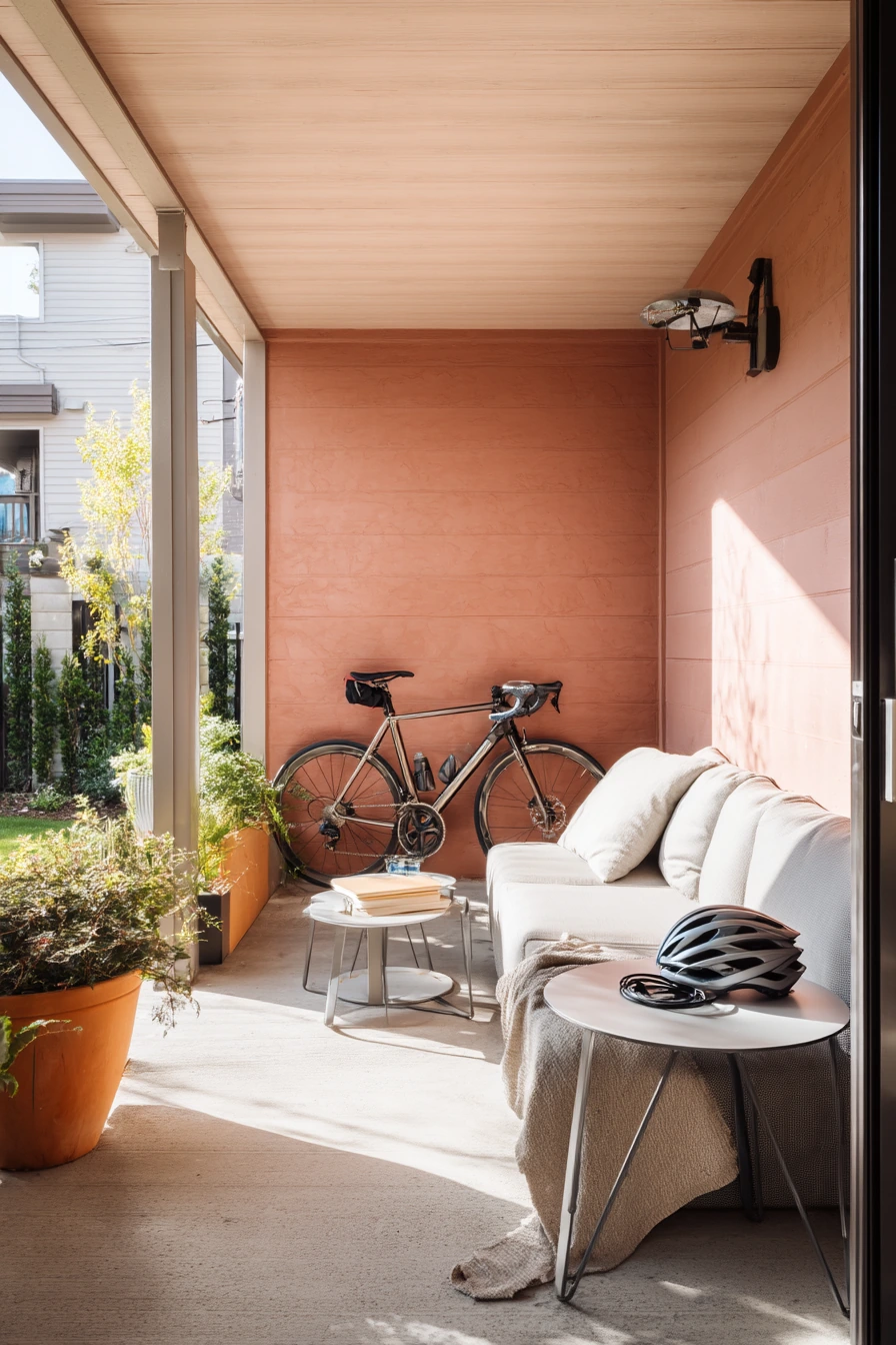 2. Small Courtyard Gable Roof for an Urban Home