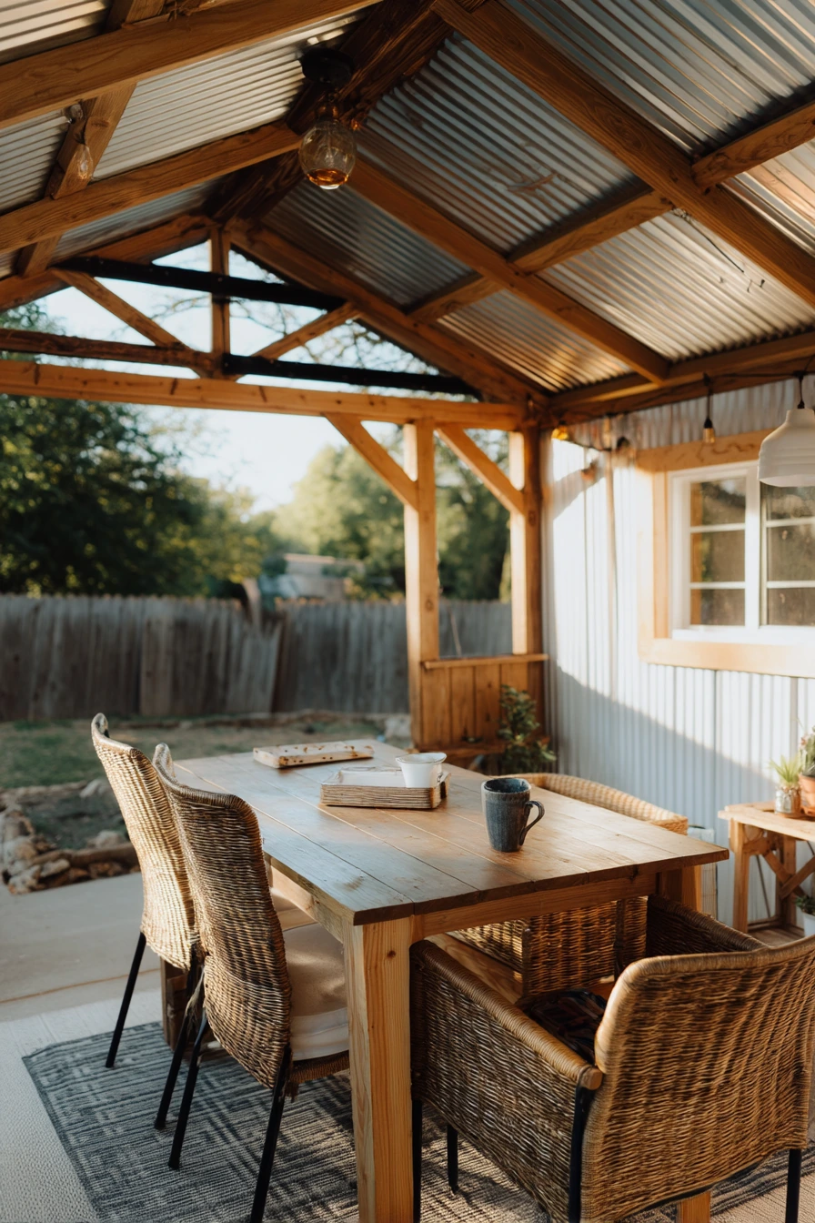 3. Budget-Friendly DIY Gable Patio Roof Makeover