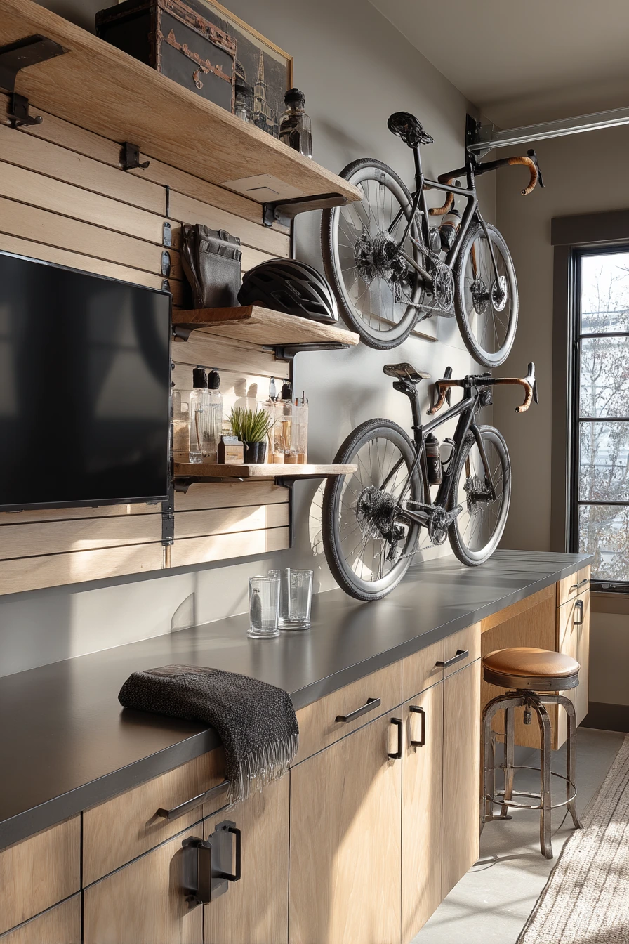 Premium Organized Bike Wall System