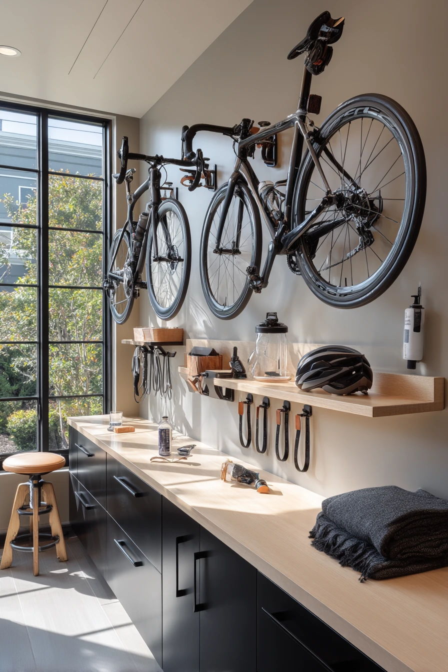 Premium Organized Bike Wall System