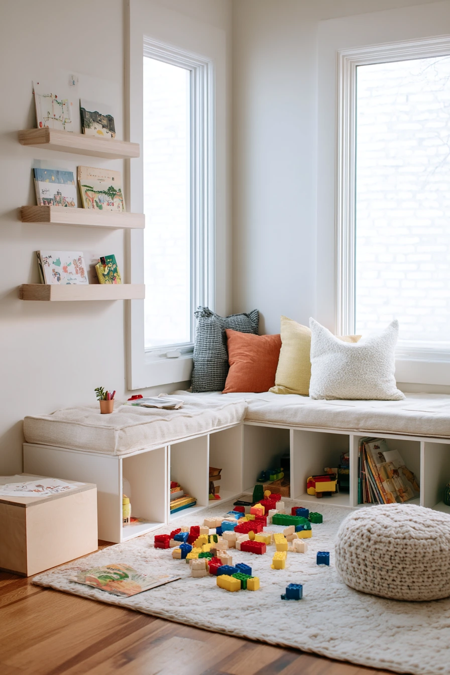 Playroom with Hidden Storage