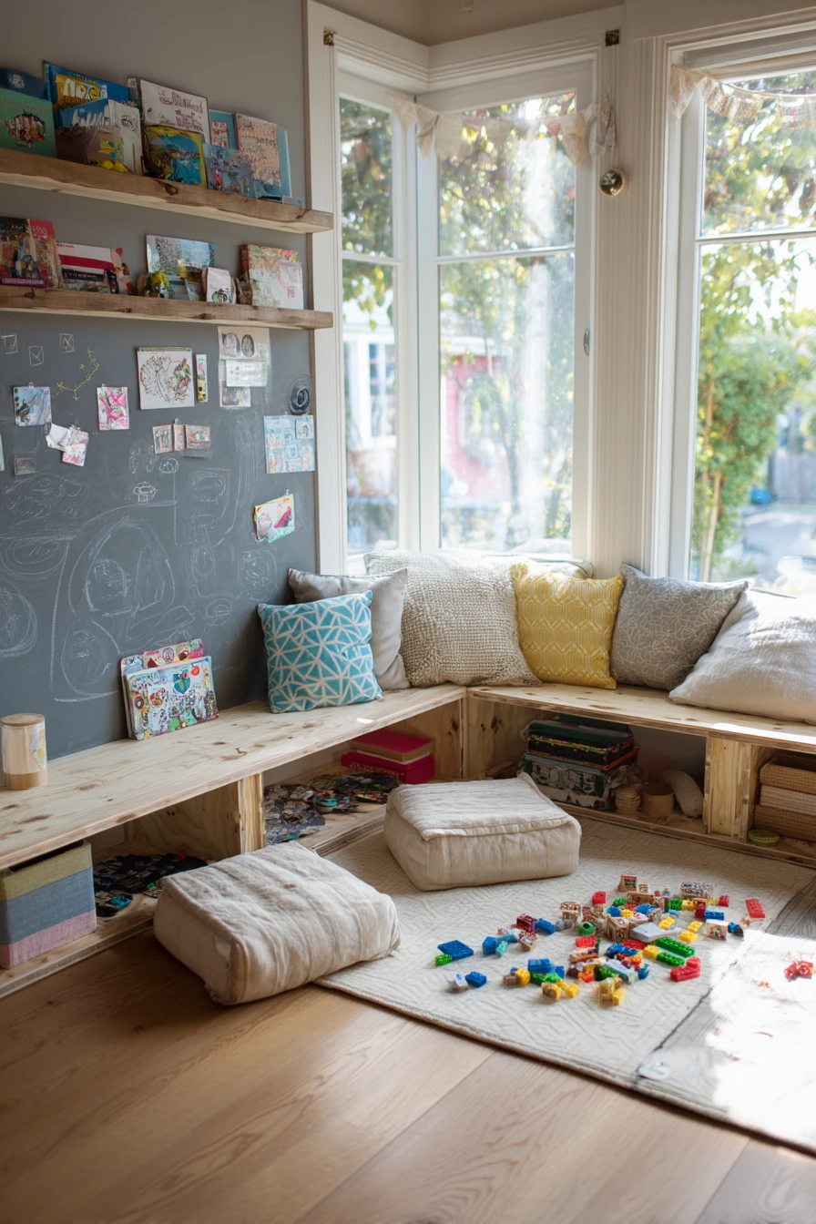 Playroom with Hidden Storage