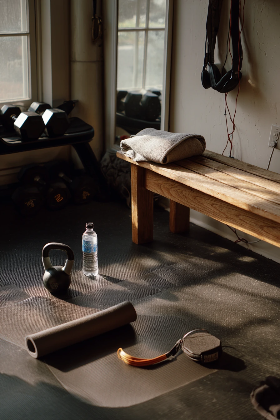 Gym Corner in the Garage