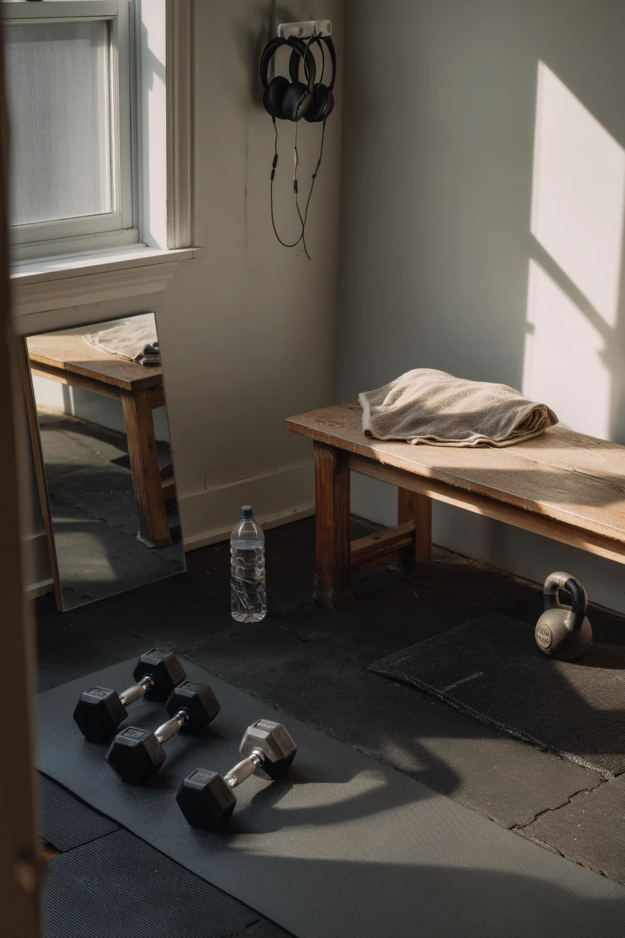 Gym Corner in the Garage