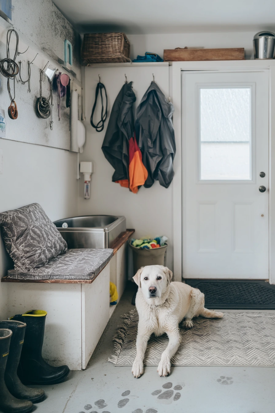 Pet and Mudroom Garage Nook