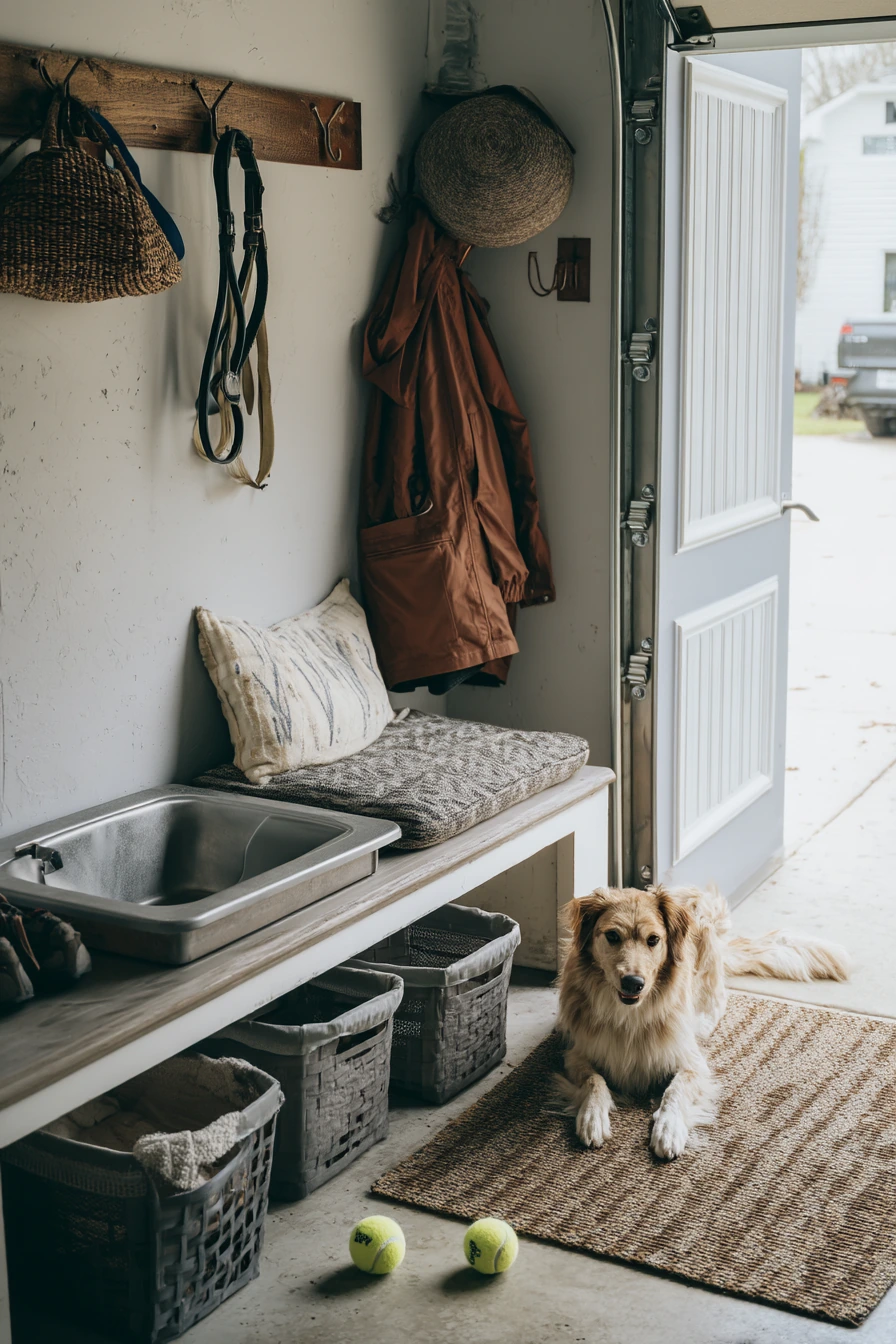 Pet and Mudroom Garage Nook