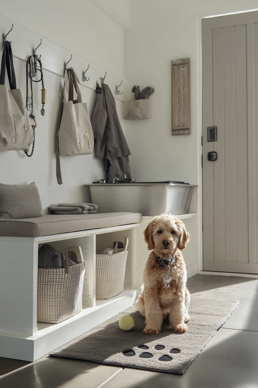 Pet and Mudroom Garage Nook
