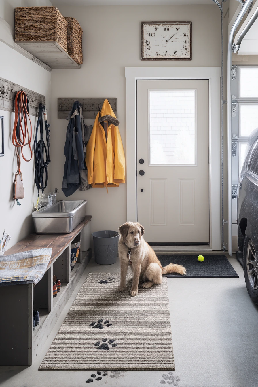Pet and Mudroom Garage Nook