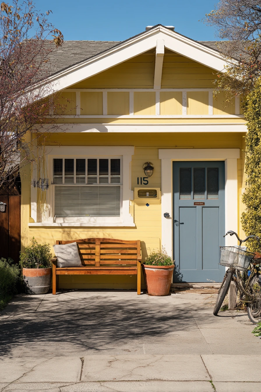 Sunny Yellow Accent for a Happy Entry