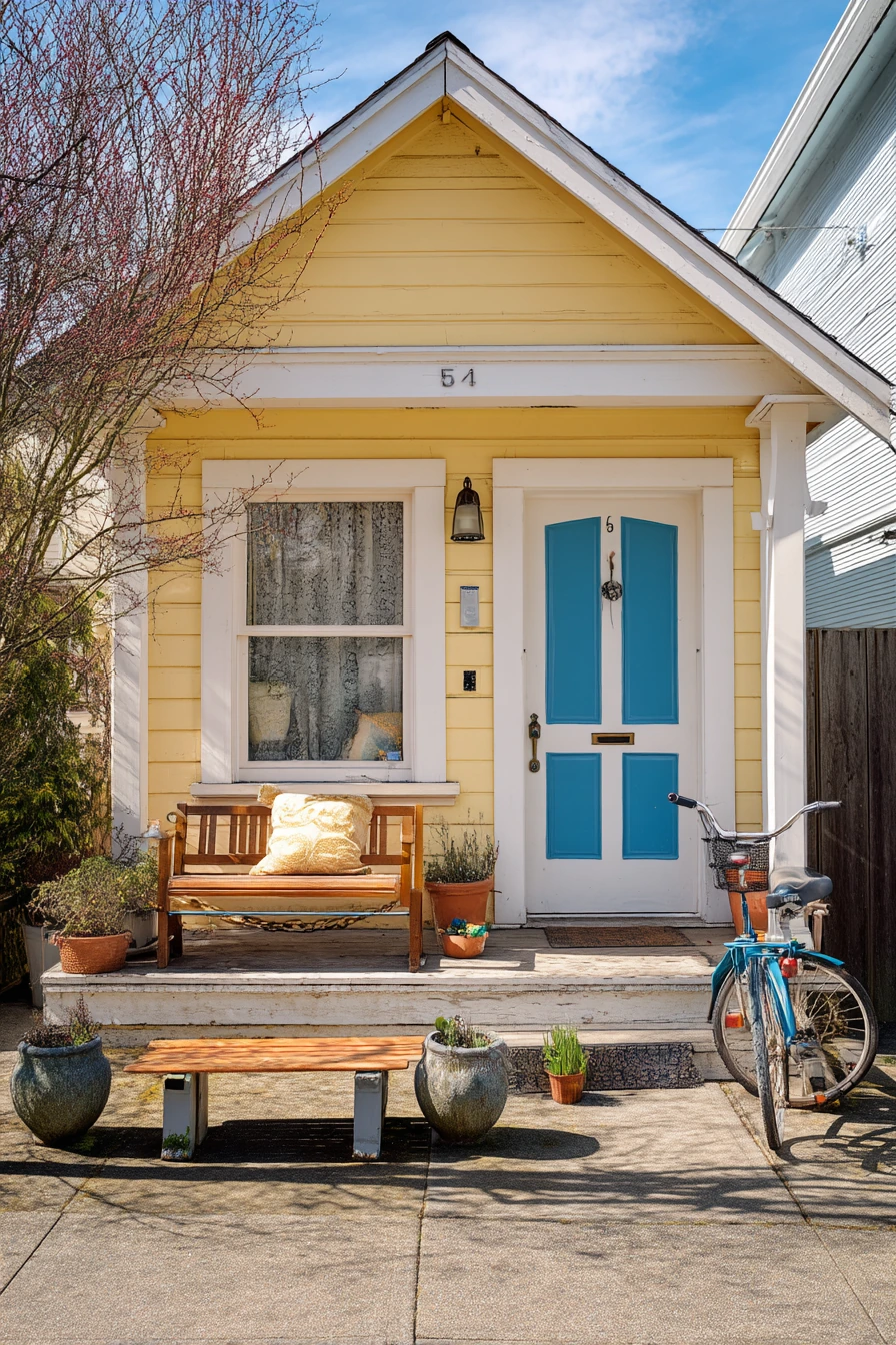 Sunny Yellow Accent for a Happy Entry