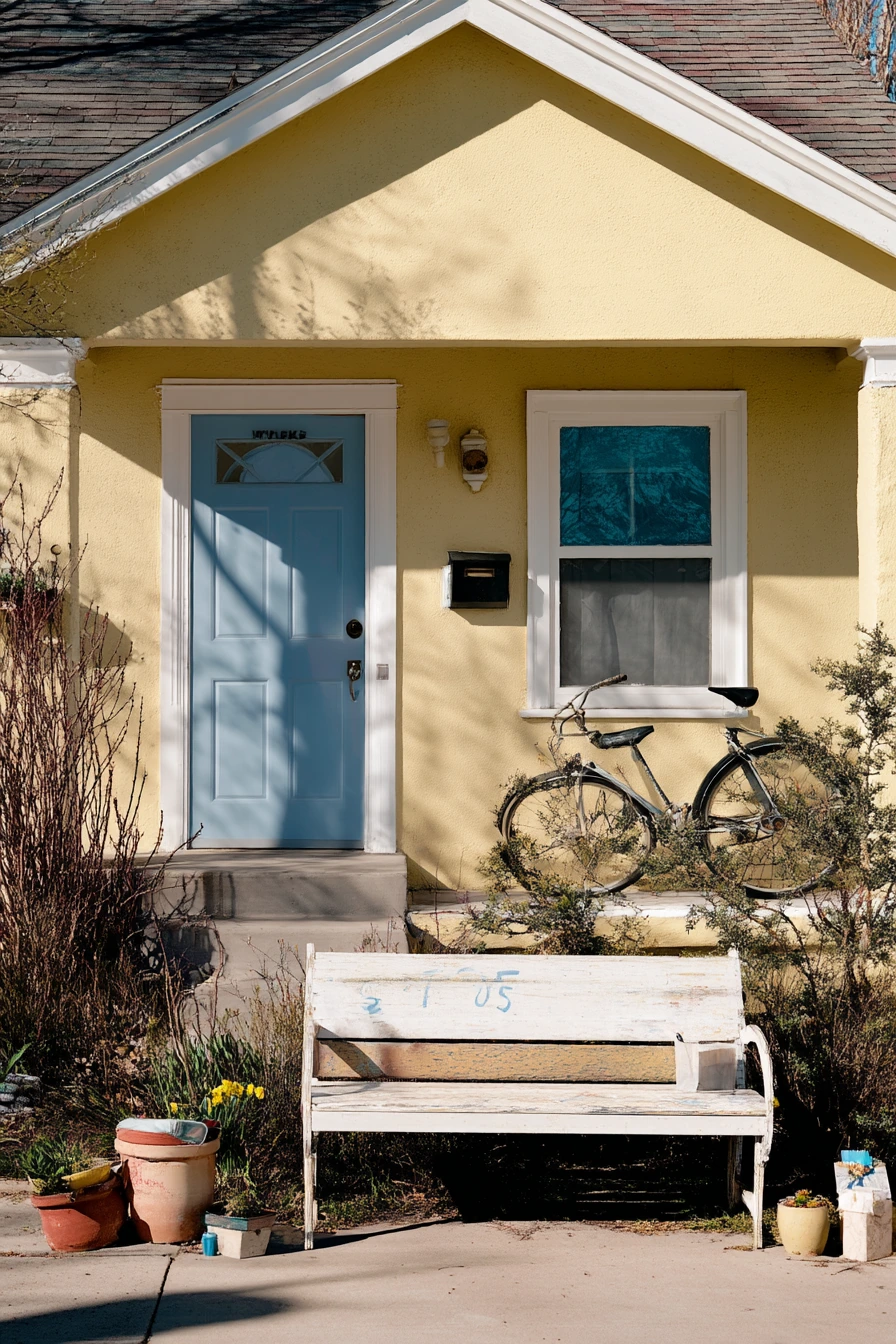 Sunny Yellow Accent for a Happy Entry
