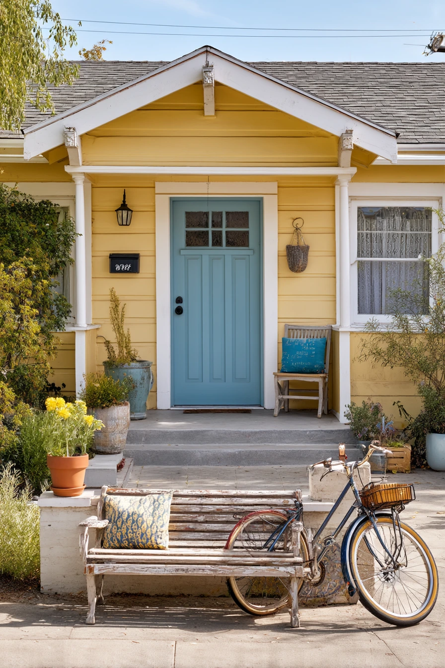 Sunny Yellow Accent for a Happy Entry