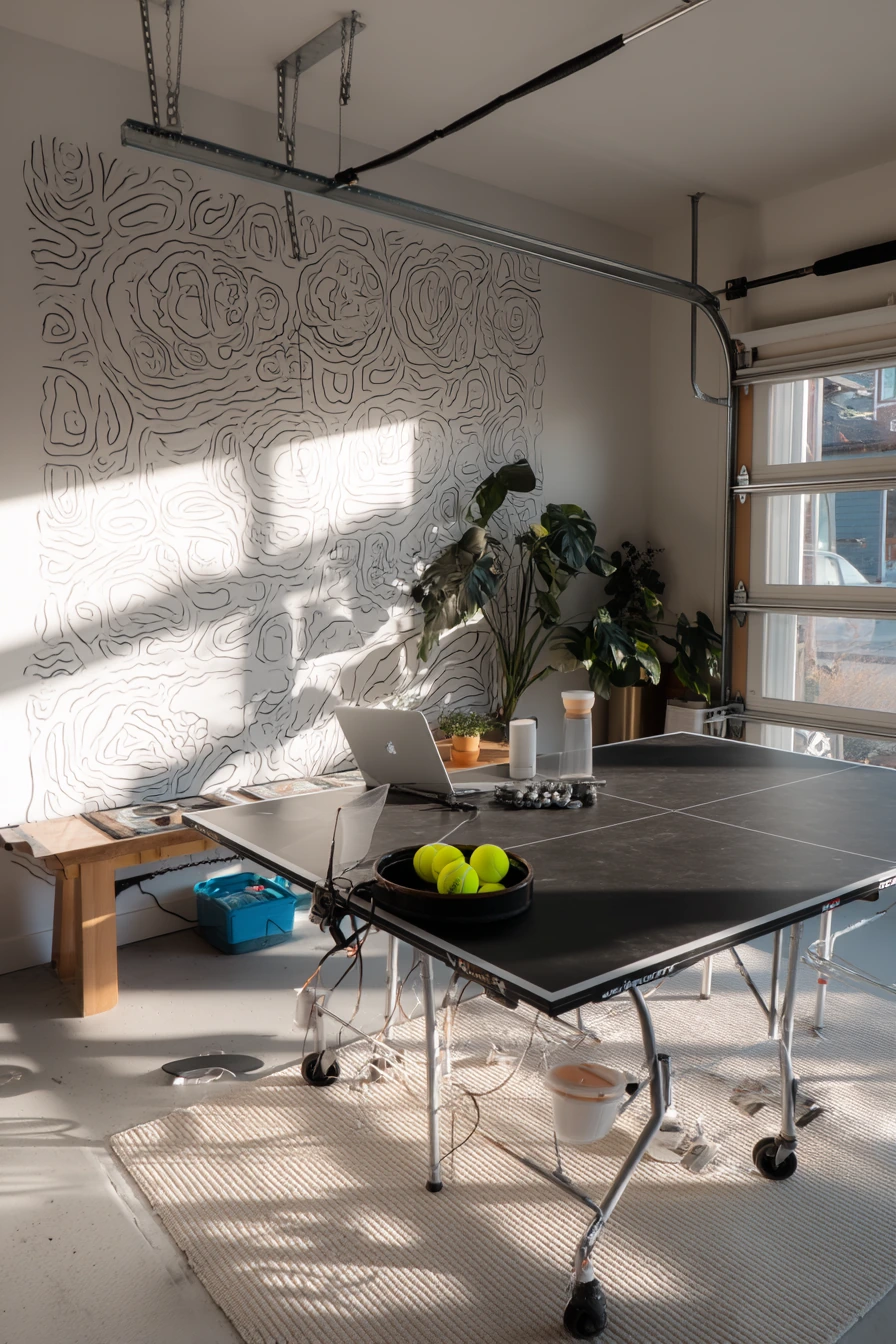 Renter-Friendly Garage Game Setup