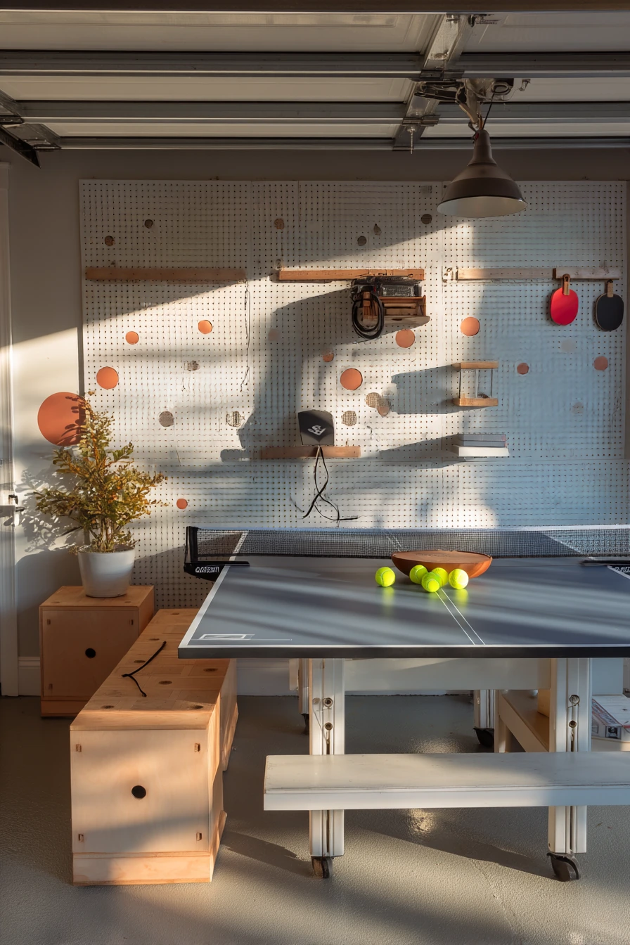 Renter-Friendly Garage Game Setup