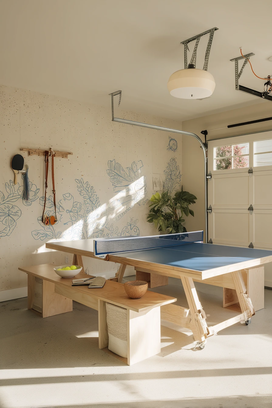 Renter-Friendly Garage Game Setup