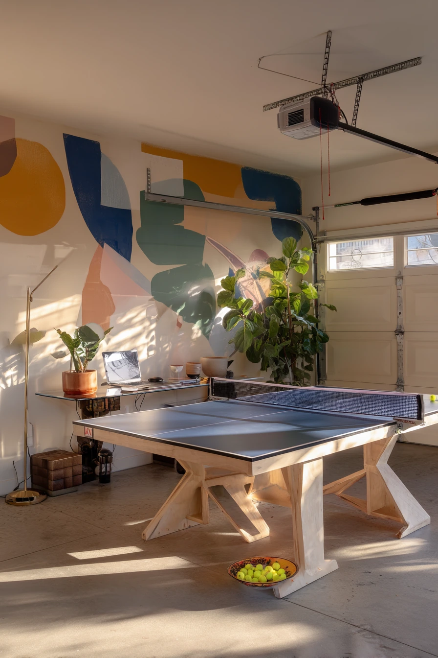 Renter-Friendly Garage Game Setup