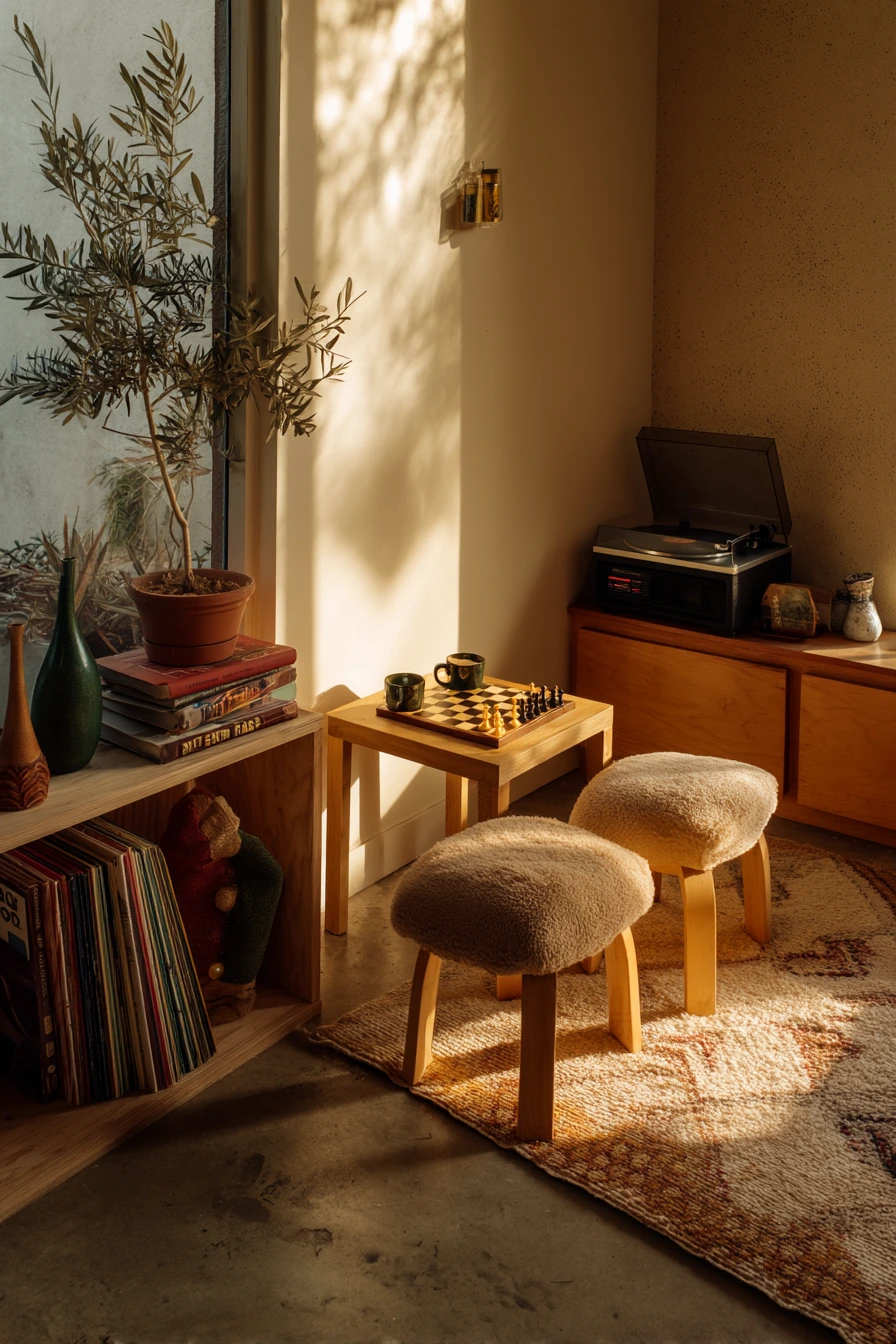 Cozy Couples Game Nook in Garage
