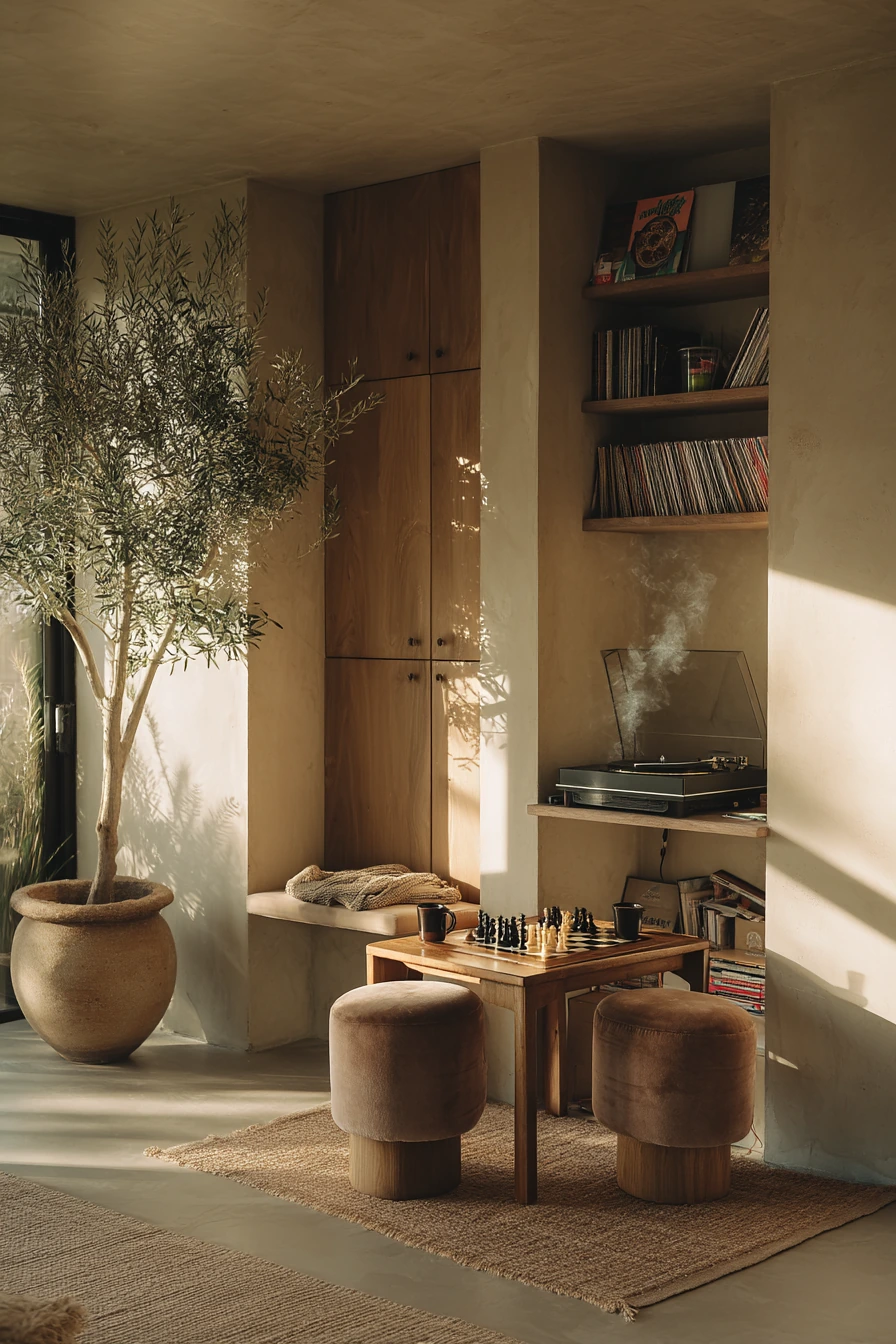 Cozy Couples Game Nook in Garage