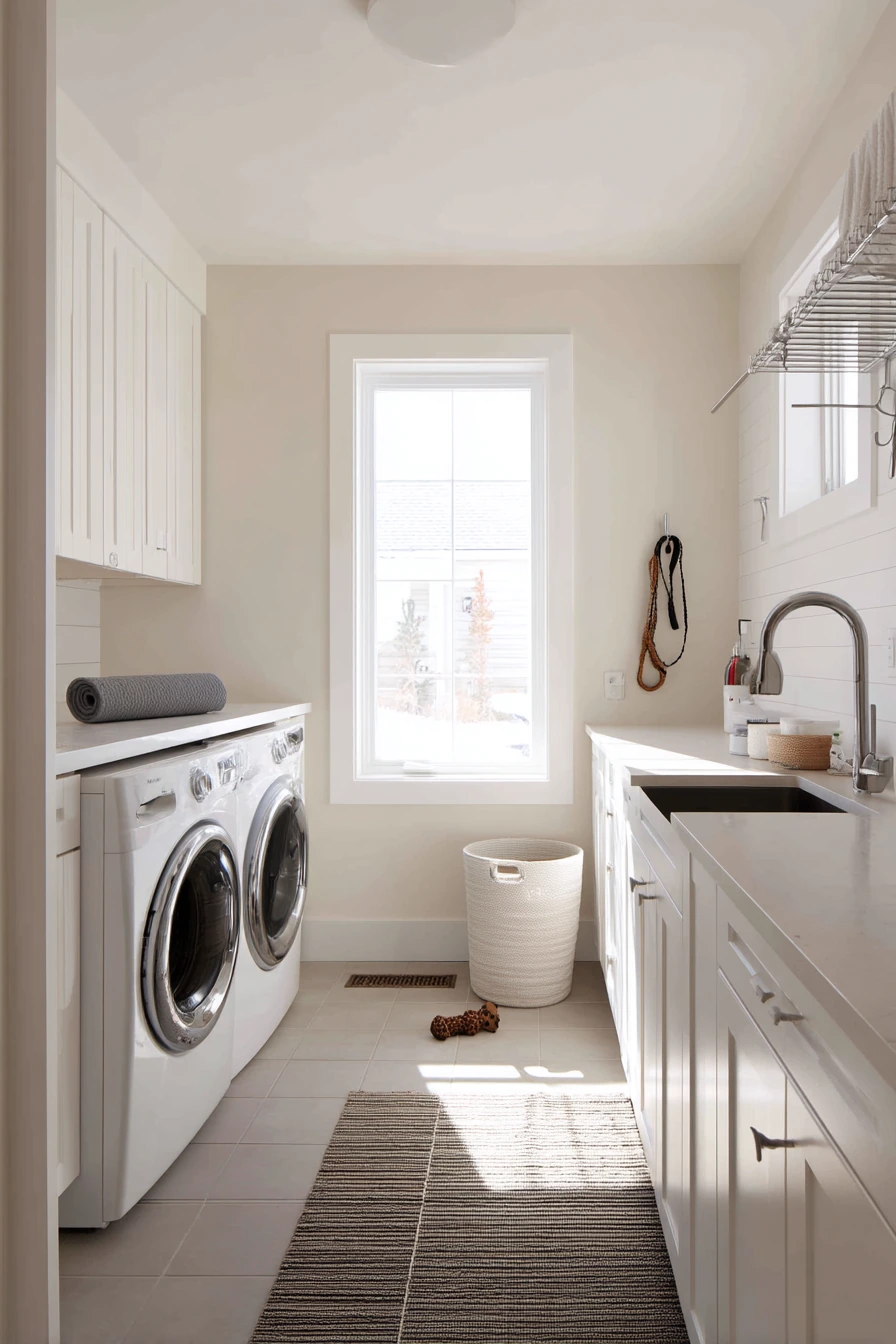 Pet-wash and laundry combo space