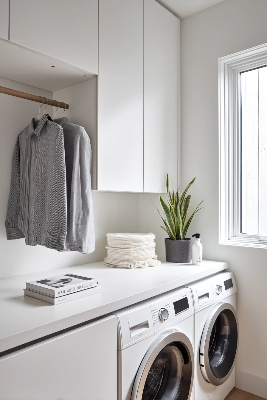 Minimal modern utility room