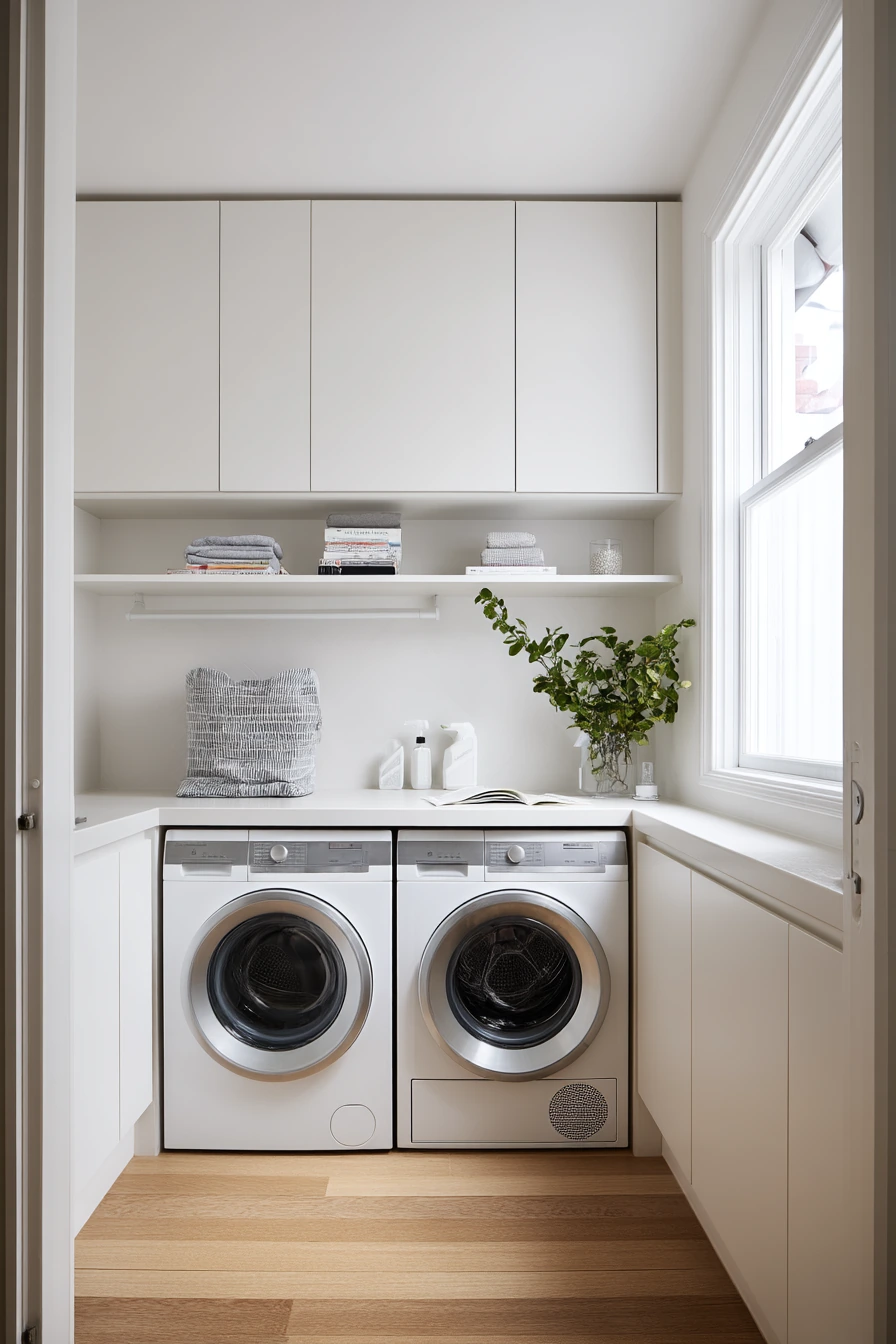 Minimal modern utility room