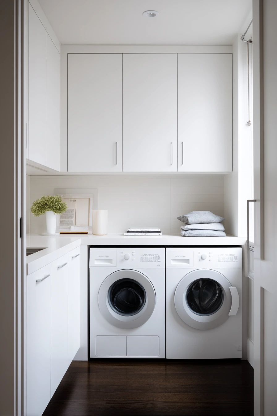 Minimal modern utility room