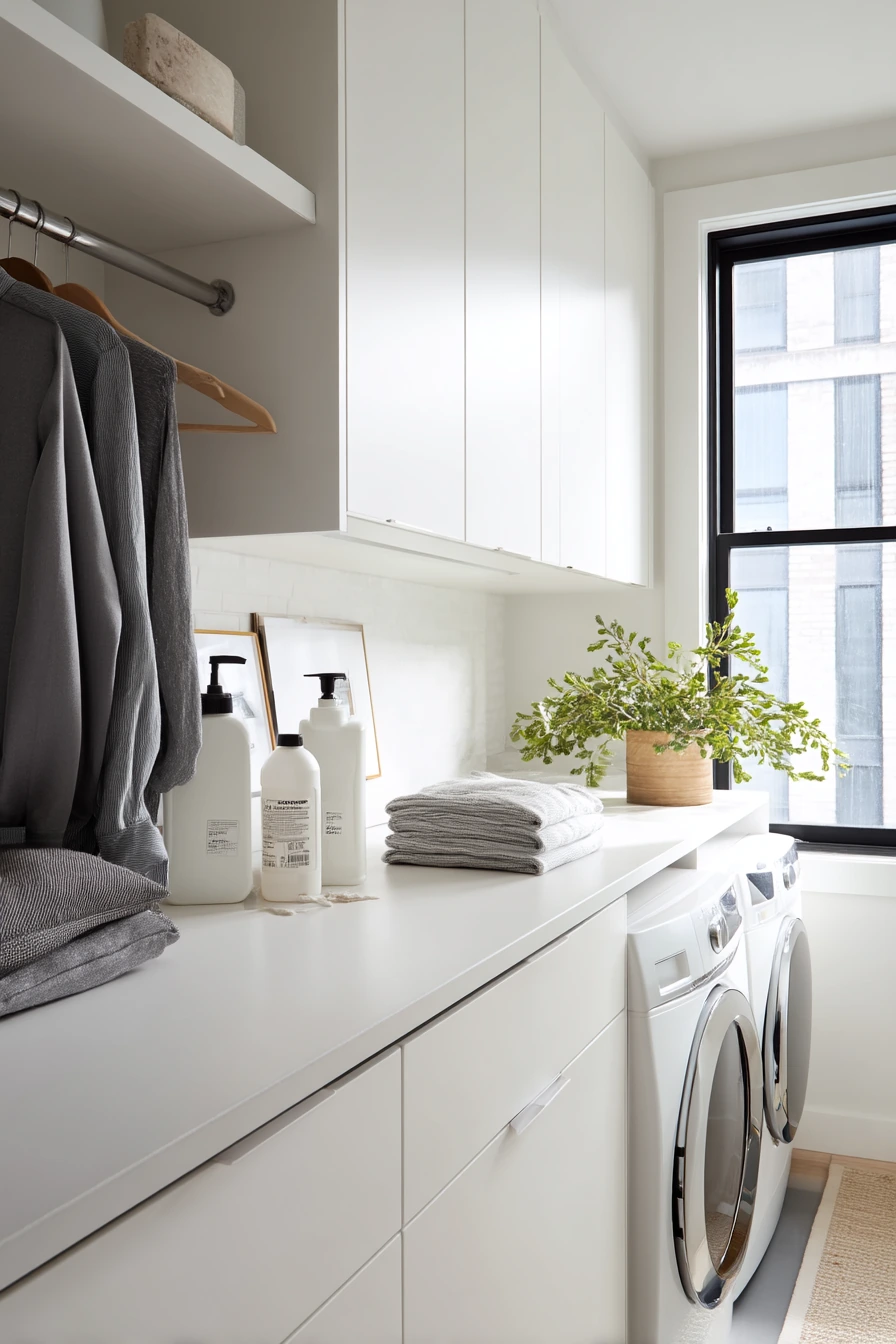Minimal modern utility room
