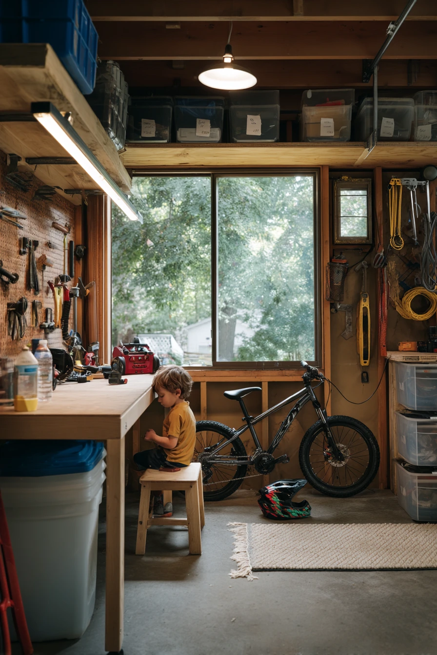 1. Motion-Sensor Strip Light Garage Workshop