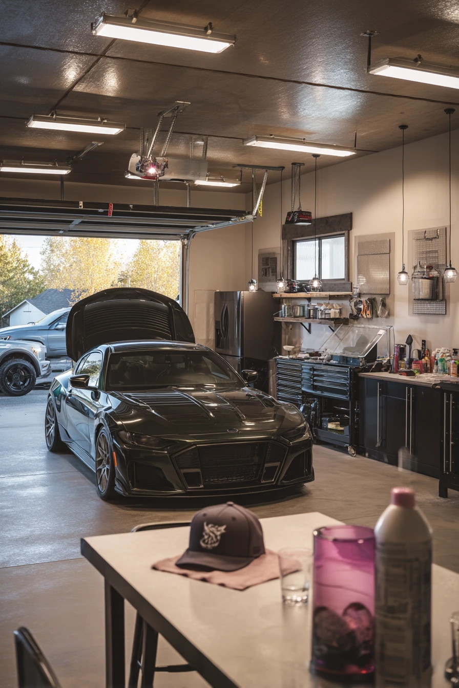 6. Car Care Bay with Crisp Task Lighting